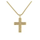 Collar Lotus Style LS2643-1/2 Hombre Dorado con Cruz