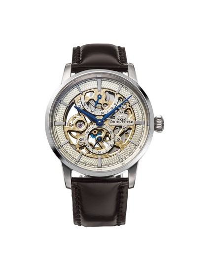 OrientStar 149-RE-AZ0004S00B Men's Watch Steel & Brown Leather