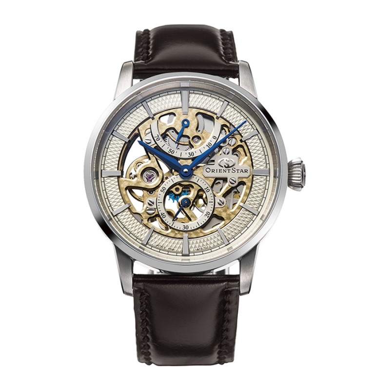 Reloj OrientStar 149-RE-AZ0004S00B Hombre acero y piel marrón