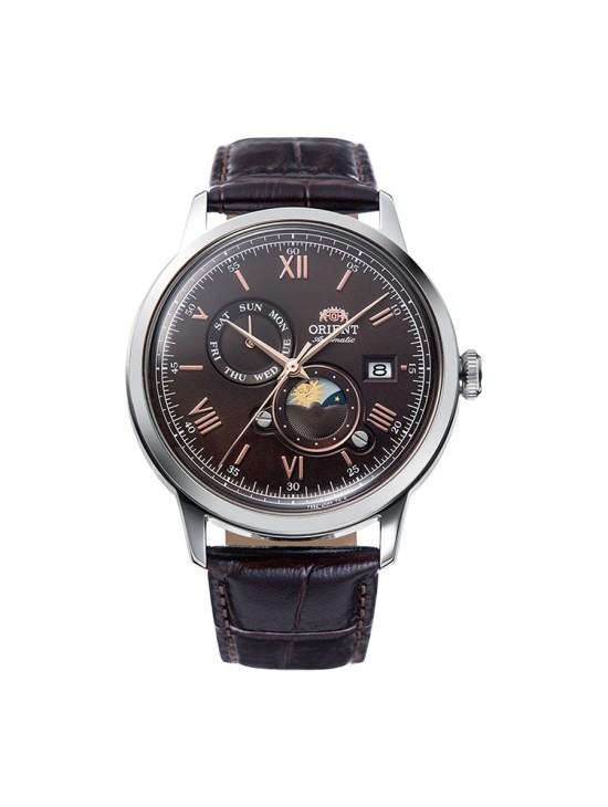 Reloj Orient RA-AK0804Y30B Hombre Automático piel marrón