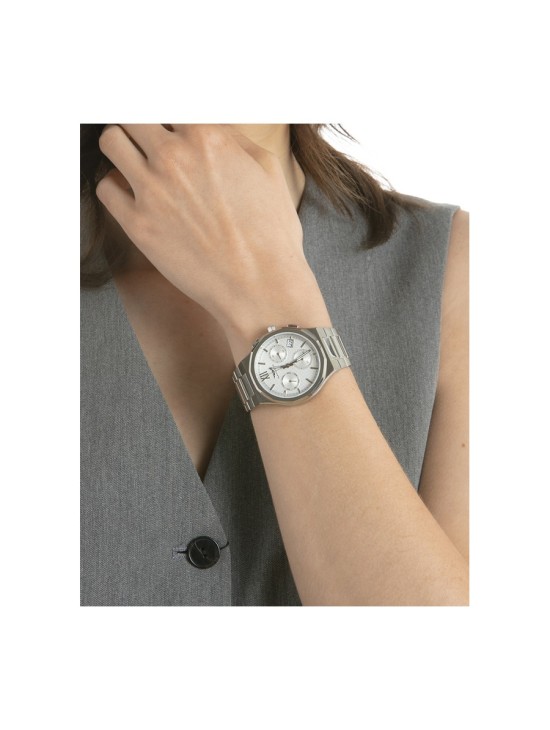 Sandoz 83017-03 Men's Silver Steel Chronograph Watch