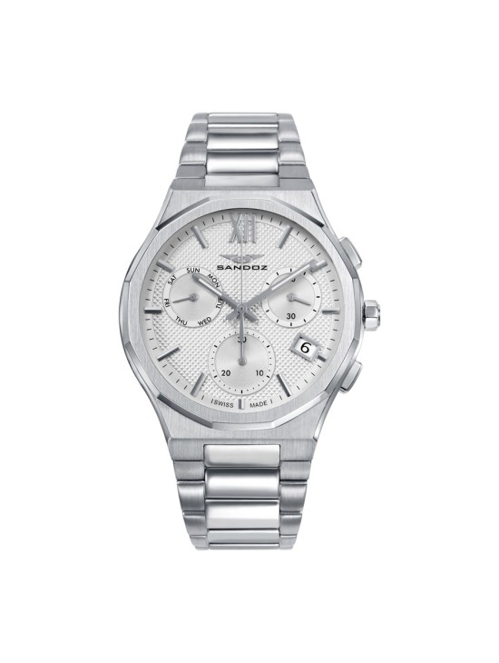 Reloj Sandoz 83017-03 Hombre Acero Plateado Cronógrafo