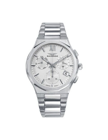 Sandoz 83017-03 Men's Silver Steel Chronograph Watch