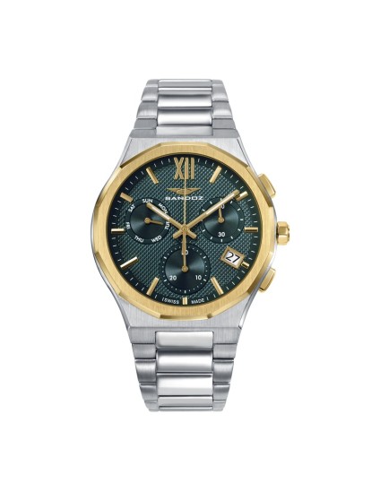 Relógio Sandoz Style 83017-63 Homem Aço com Banho Dourado