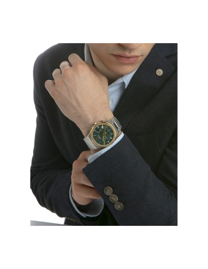 Sandoz Style 83017-63 Men's Gold-Plated Steel Watch