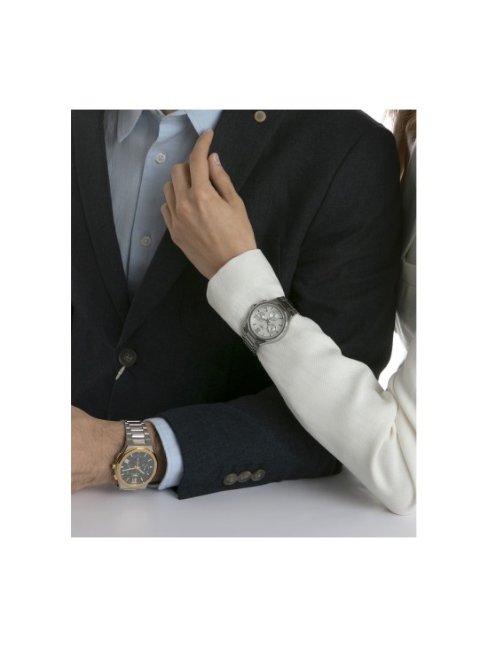 Relógio Sandoz Style 83017-63 Homem Aço com Banho Dourado