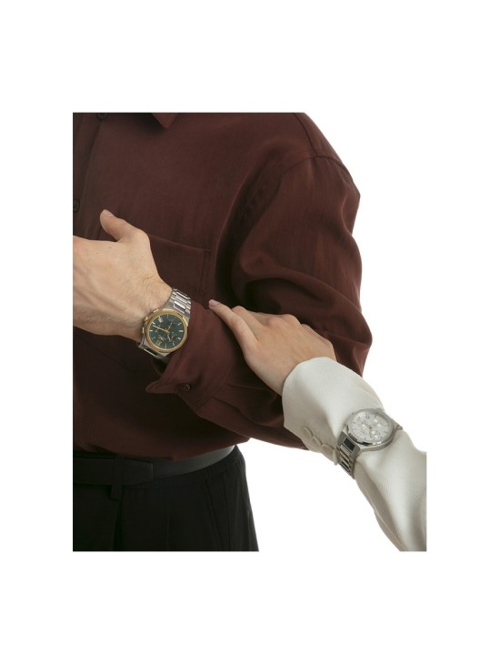 Relógio Sandoz Style 83017-63 Homem Aço com Banho Dourado