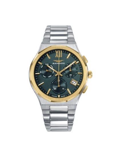 Relógio Sandoz Style 83017-63 Homem Aço com Banho Dourado