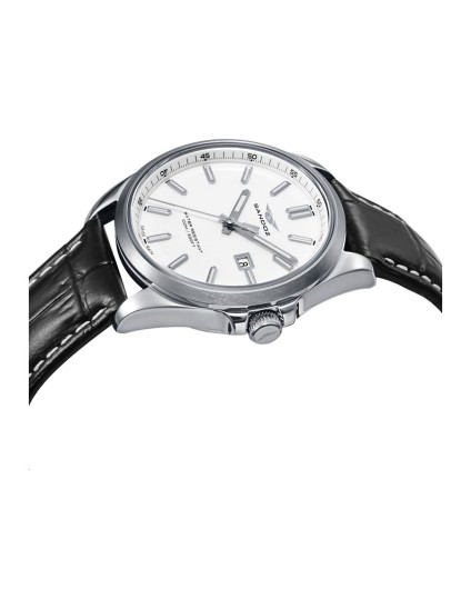 Reloj Sandoz 83002-07 Mujer Acero con correa piel negra