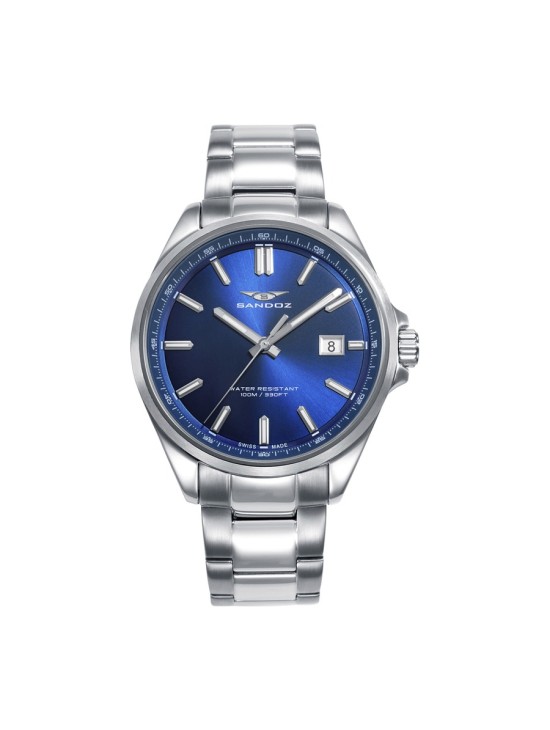 Reloj Sandoz 83001-37 Hombre Acero Esfera Azul