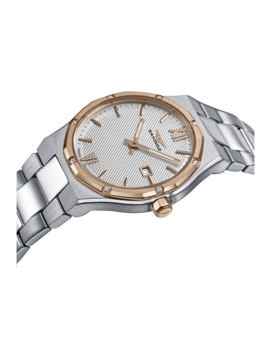Reloj Sandoz 83006-83 mujer acero IP rosa y diamantes