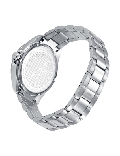 Sandoz 83001-57 Men's Silver Steel Watch with Black Dial