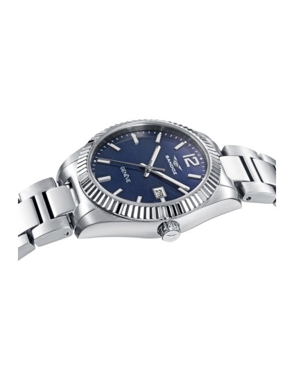 Sandoz 81384-35 Women's Silver Steel Watch with Blue Dial