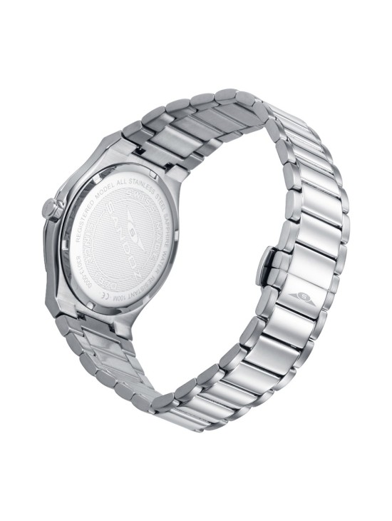 Relógio Sandoz 83013-53 Homem Aço Prateado Esfera Preta Elegante