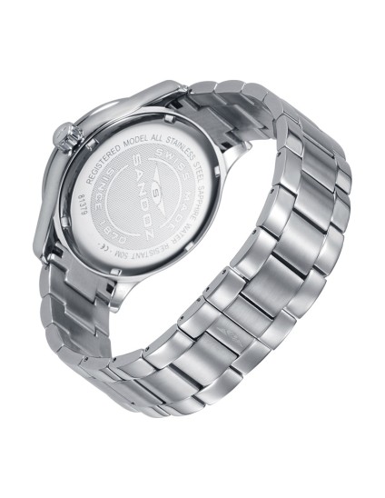 Sandoz 81379-07 Men's Silver Steel Casual Watch