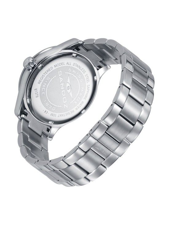 Sandoz 81379-07 Men's Silver Steel Casual Watch