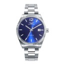 Relógio Sandoz 81525-35 Homem Aço Prateado com Mostrador Azul