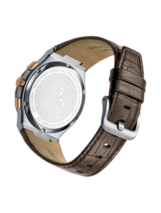 Reloj Sandoz Style 83015-03 Hombre con cronógrafo y baño IP rosa