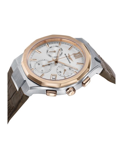 Reloj Sandoz Style 83015-03 Hombre con cronógrafo y baño IP rosa