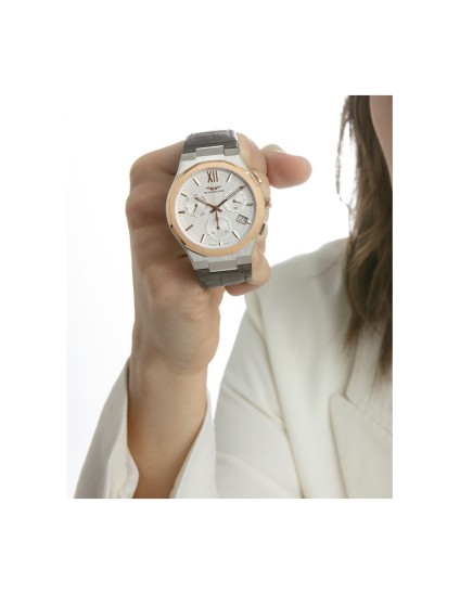 Sandoz Style 83015-03 Men's Watch with Chronograph & Rose IP Coatin