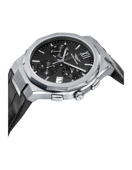 Reloj Sandoz 83015-53 Hombre Acero Piel Negra Cronógrafo