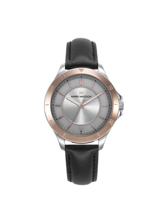 Reloj Mark Maddox MC1001-17 Mujer acero IP rosa y correa negra
