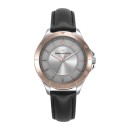 Mark Maddox MC1001-17 Women's Watch Steel with Pink IP Details and Black Strap