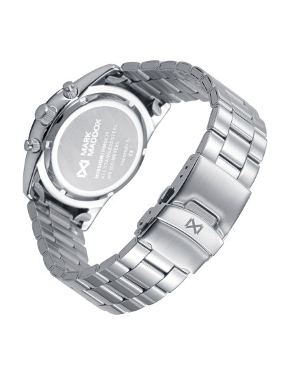 Mark Maddox Mission HM0137-37 Men's Steel Watch with Blue Dial
