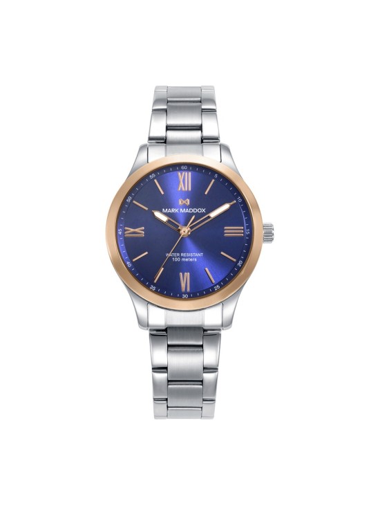 Relógio Mulher Mark Maddox MM1024-33 Aço IP Rosa e Mostrador Azul