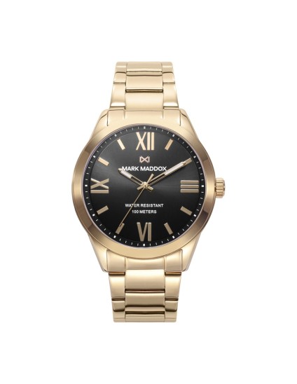 Reloj Mark Maddox HM1007-53 Hombre Acero IP dorado y esfera negra