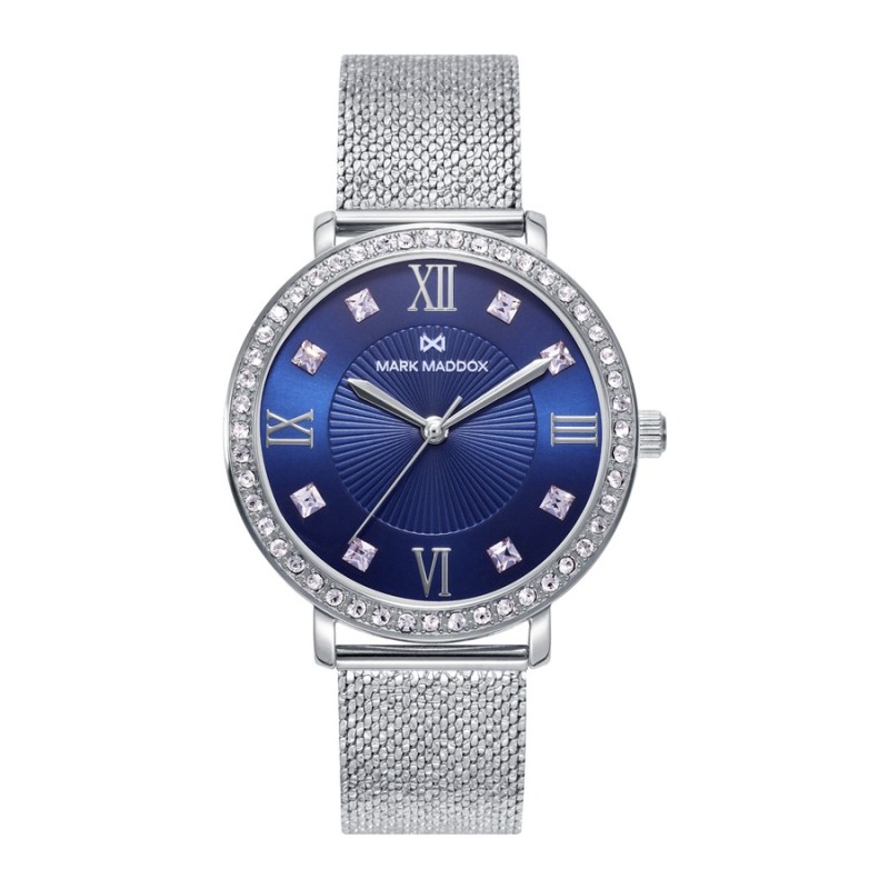 Reloj Mujer Mark Maddox MM1004-33 Acero y esfera azul con circonitas
