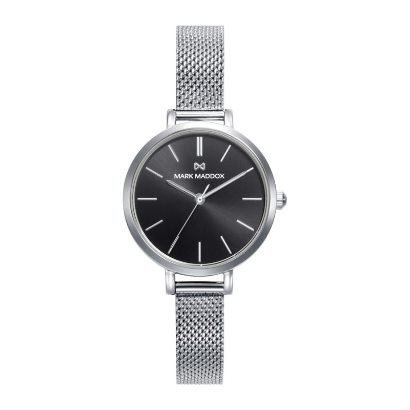 Mark Maddox MM1016-57 Women's Black Dial Stainless Steel Watch