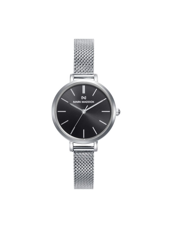Mark Maddox MM1016-57 Women's Black Dial Stainless Steel Watch