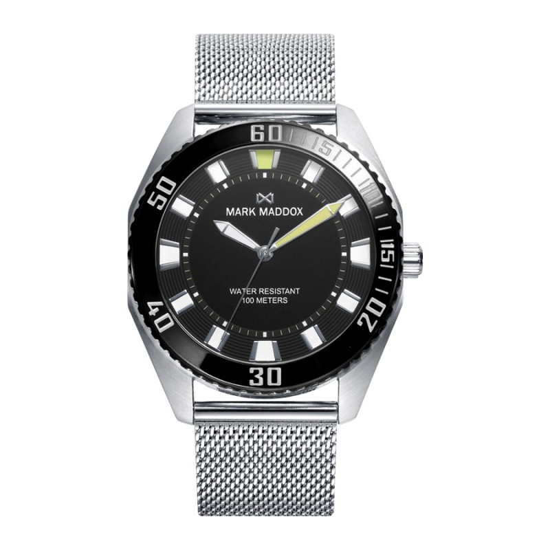 Mark Maddox HM0128-57 Men's Steel Watch with Black Dial
