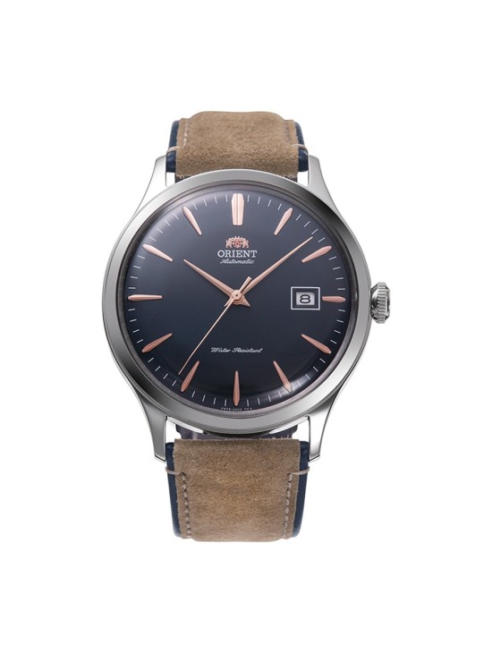 Orient RA-AC0P02L30B Men's Watch Stainless Steel Suede Strap