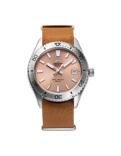 Reloj Orient RA-AC0Q05P10B Caballero Acero con correa de cuero