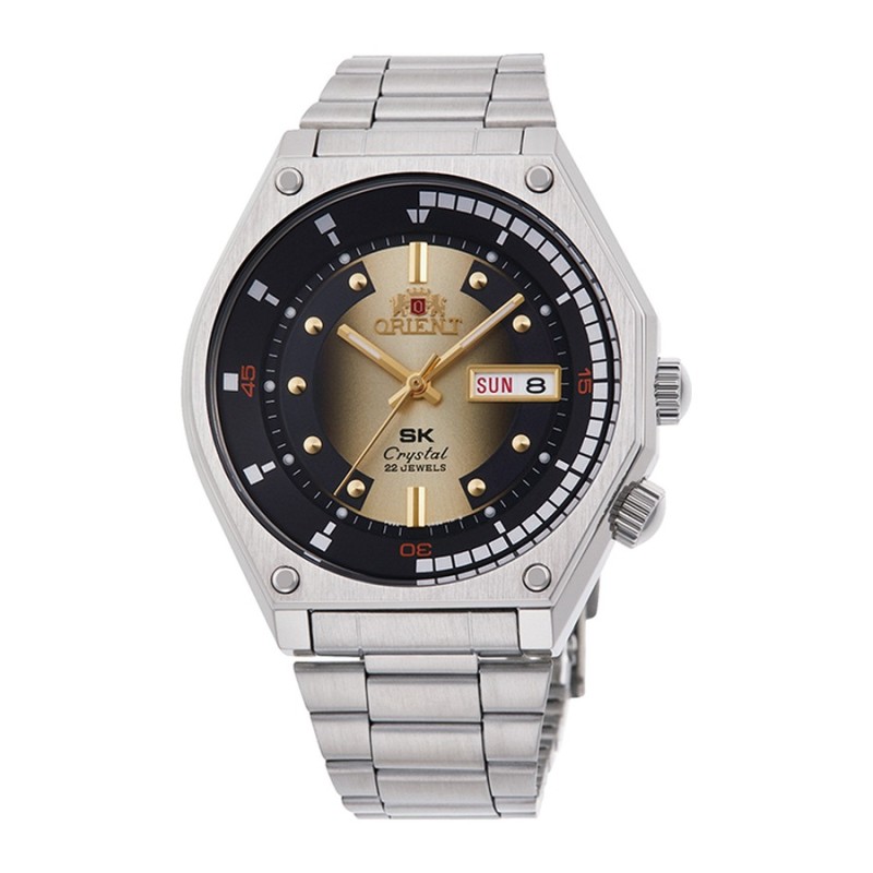 Reloj Orient 147-RA-AA0B01G39B caballero acero plateado automático solar