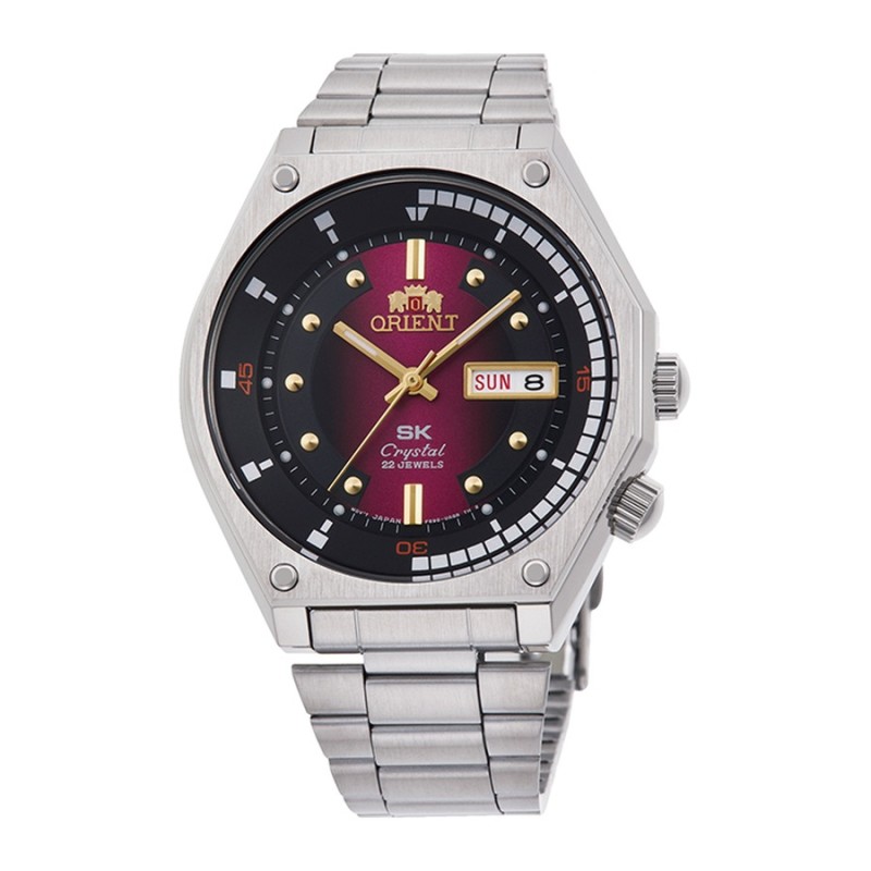 Relógio Orient 147-RA-AA0B02R39B Homem Aço Inoxidável Esfera Bicolo