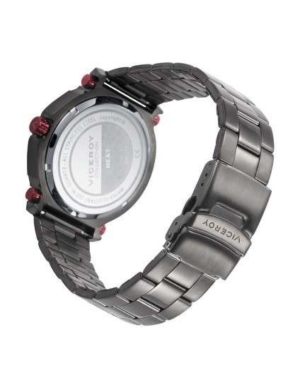 Relógio Viceroy 401277-17 Homem Aço IP Cinza e Vermelho