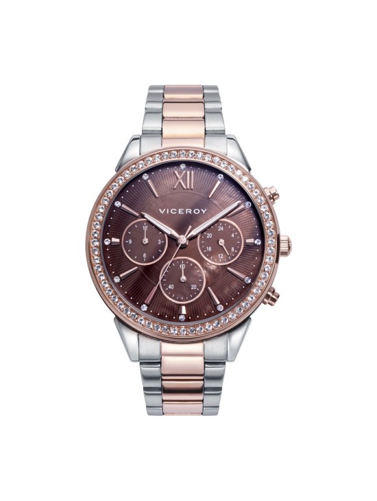 Relógio Viceroy 401262-43 Mulher Aço IP Rosa Bicolor