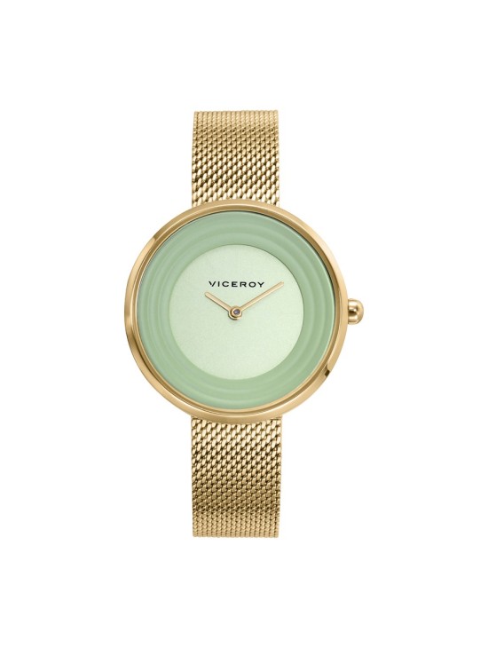 Relógio Viceroy 42424-66 Mulher Aço IP Dourado Mostrador Verde