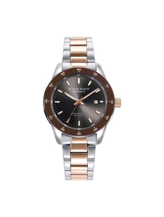 Reloj Viceroy 401246-17 Mujer acero IP rosa y cerámica marrón
