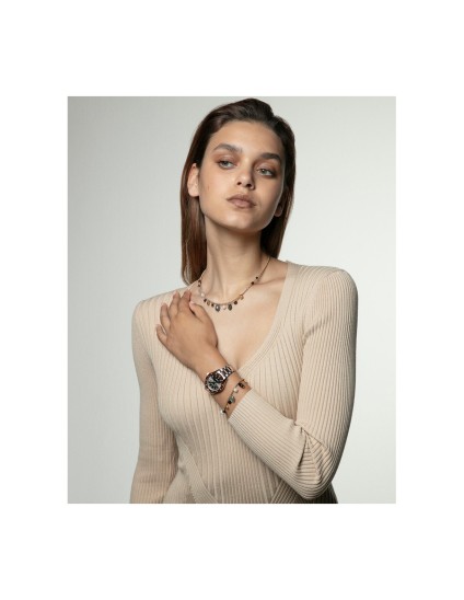 Relógio Viceroy 401246-17 Mulher Aço IP Rosa e Cerâmica Castanha