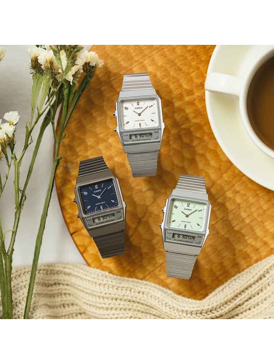 Relógio Casio AQ-800E-3A Verde Analógico Digital | Joalharia Parejo