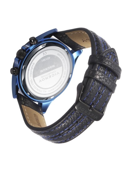 Reloj Viceroy 401301-33 Hombre Acero azul y piel negra
