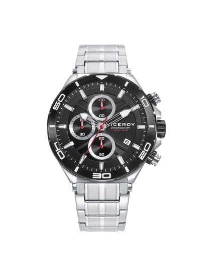 Viceroy 46841-57 Men's Steel Watch with Black Bezel