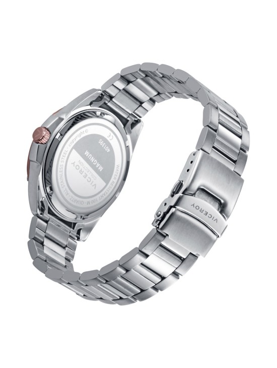 Viceroy 401395-15 Men's Watch Rose IP Steel and Steel
