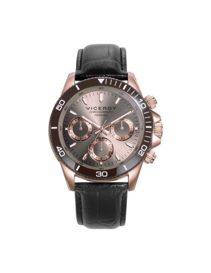 Viceroy 401401-17 Men's Watch Rose IP Steel & Ceramic