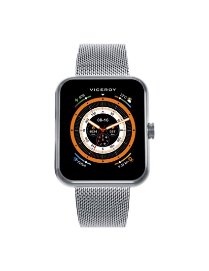 Reloj Smartwatch Unisex Viceroy 41165-10 Aluminio y Acero Plateado