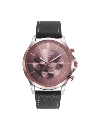 Reloj Viceroy 401293-47 Hombre Acero piel negra y esfera rosa